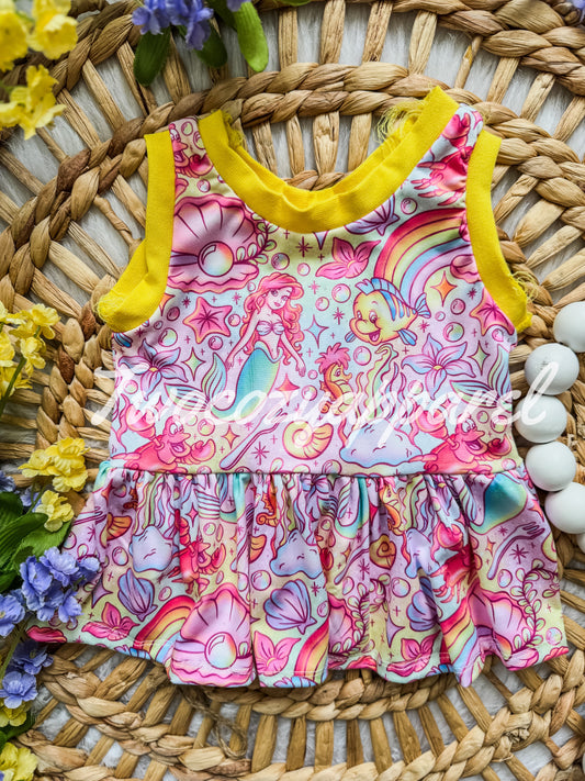 Mermaid TANK TOP peplum