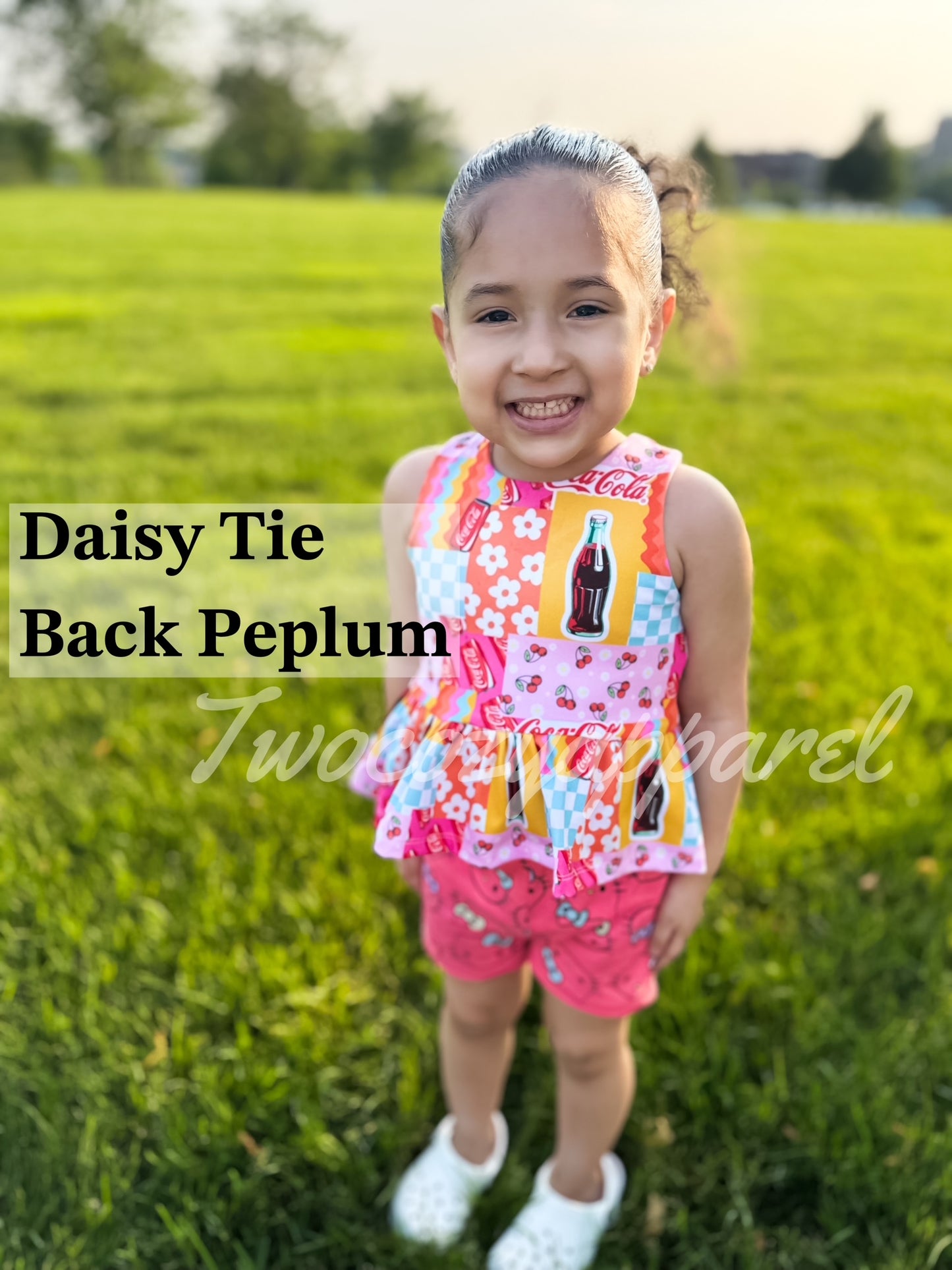 Daisy Tie Back Peplum