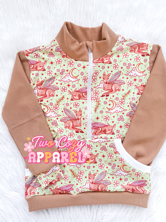 Colorblock Half Zipped Hoodie